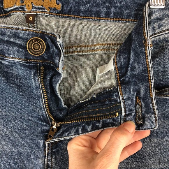 KUT FROM THE KLOTH Skinny Stretch Blue Jeans Women's Size 4 Medium Wash Denim - Picture 7 of 9